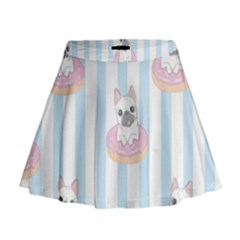 French-bulldog-dog-seamless-pattern Mini Flare Skirt by Simbadda