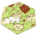 Cute-hand-drawn-cat-seamless-pattern Wooden Puzzle Hexagon View3