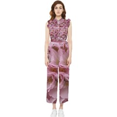 Cherry-blossoms Women s Frill Top Chiffon Jumpsuit by Excel