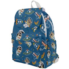 Seamless-pattern-funny-astronaut-outer-space-transportation Top Flap Backpack by Simbadda