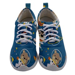 Seamless-pattern-funny-astronaut-outer-space-transportation Women Athletic Shoes by Simbadda