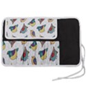 Seamless-pattern-with-hand-drawn-bird-black Pen Storage Case (L) View2