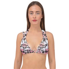 Cute-dog-seamless-pattern-background Double Strap Halter Bikini Top by Simbadda