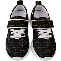 Abstract-math Pattern Kids  Velcro Strap Shoes by Simbadda