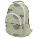 Sloths-pattern-design Rounded Multi Pocket Backpack View1