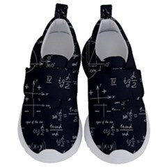 Mathematical-seamless-pattern-with-geometric-shapes-formulas Kids  Velcro No Lace Shoes by Simbadda