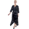 Mathematical-seamless-pattern-with-geometric-shapes-formulas Quarter Sleeve Wrap Front Maxi Dress View1