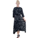 Mathematical-seamless-pattern-with-geometric-shapes-formulas Quarter Sleeve Wrap Front Maxi Dress View2