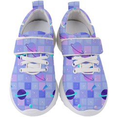 Seamless-pattern-pastel-galaxy-future Kids  Velcro Strap Shoes by Simbadda