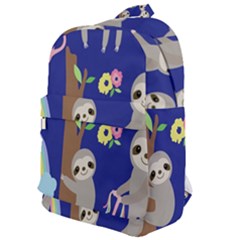 Hand-drawn-cute-sloth-pattern-background Classic Backpack by Simbadda