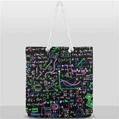 Math-linear-mathematics-education-circle-background Full Print Rope Handle Tote (large) by Simbadda