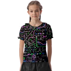 Math-linear-mathematics-education-circle-background Kids  Frill Chiffon Blouse by Simbadda