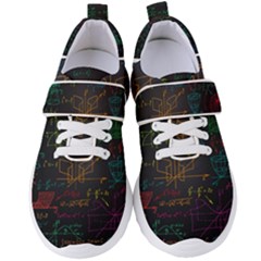 Mathematical-colorful-formulas-drawn-by-hand-black-chalkboard Women s Velcro Strap Shoes by Simbadda