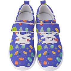 Virus-seamless-pattern Men s Velcro Strap Shoes by Simbadda