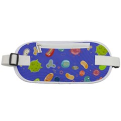 Virus-seamless-pattern Rounded Waist Pouch by Simbadda