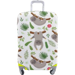 Seamless-pattern-with-cute-sloths Luggage Cover (large) by Simbadda