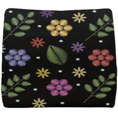 Embroidery-seamless-pattern-with-flowers Seat Cushion by Simbadda