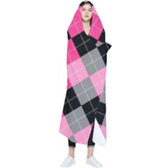 Seamless-argyle-pattern Wearable Blanket by Simbadda