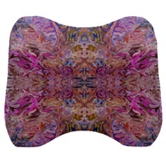 Fuchsia Intarsio Velour Head Support Cushion by kaleidomarblingart