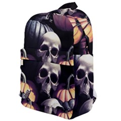 Halloween Party Skulls, Demonic Pumpkins Pattern Classic Backpack by Casemiro