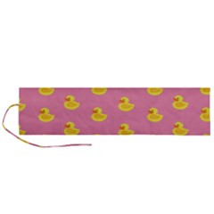 Rubber Duck Pattern Roll Up Canvas Pencil Holder (l) by Valentinaart