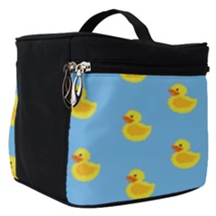 Rubber Duck Pattern Make Up Travel Bag (small) by Valentinaart