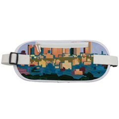 City Buildings Urban Dawn Rounded Waist Pouch by Bangk1t