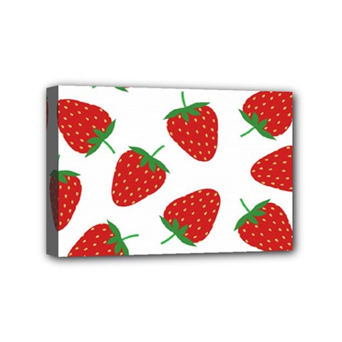 Seamless Pattern Fresh Strawberry Mini Canvas 6  X 4  (stretched) by Bangk1t