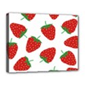 Seamless Pattern Fresh Strawberry Canvas 14  x 11  (Stretched) View1