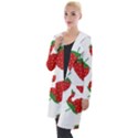 Seamless Pattern Fresh Strawberry Hooded Pocket Cardigan View1