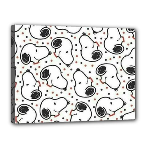 Dog Pattern Canvas 16  X 12  (stretched) by Bangk1t