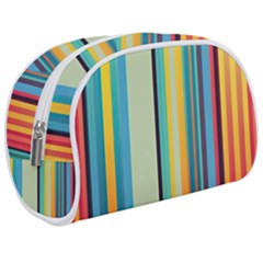 Colorful Rainbow Striped Pattern Stripes Background Make Up Case (medium) by Bangk1t