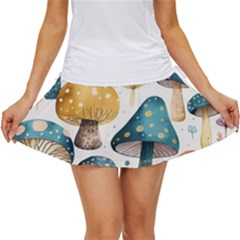 Mushroom Forest Fantasy Flower Nature Women s Skort by Bangk1t