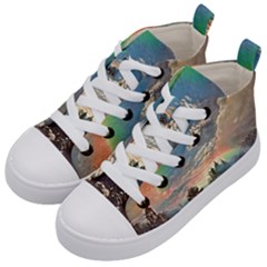 Abstract Art Psychedelic Arts Experimental Kids  Mid-top Canvas Sneakers by Bangk1t