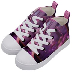 Trees Forest Landscape Nature Neon Kids  Mid-top Canvas Sneakers by Bangk1t