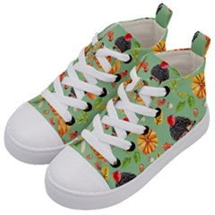 Autumn Seamless Background Leaves Wallpaper Texture Kids  Mid-top Canvas Sneakers by Bangk1t