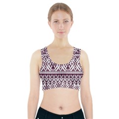 Illustration Ukrainian Folk Seamless Pattern Ornament Sports Bra With Pocket by pakminggu