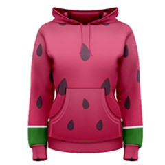 Watermelon Fruit Summer Red Fresh Food Healthy Women s Pullover Hoodie by pakminggu