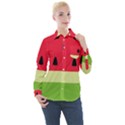 Watermelon Fruit Food Healthy Vitamins Nutrition Women s Long Sleeve Pocket Shirt View1