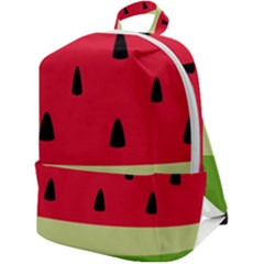 Watermelon Fruit Food Healthy Vitamins Nutrition Zip Up Backpack by pakminggu