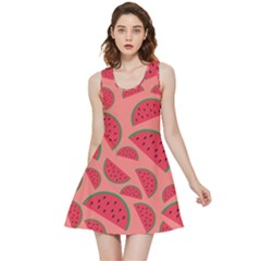 Watermelon Red Food Fruit Healthy Summer Fresh Inside Out Reversible Sleeveless Dress by pakminggu