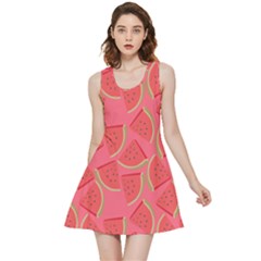 Watermelon Background Watermelon Wallpaper Inside Out Reversible Sleeveless Dress by pakminggu