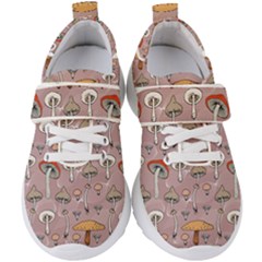 Mushrooms Autumn Fall Pattern Seamless Decorative Kids  Velcro Strap Shoes by pakminggu