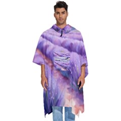 Lavender Flower Tree Men s Hooded Rain Ponchos by Ravend