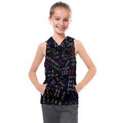 Mathematics  Physics Maths Math Pattern Kids  Sleeveless Hoodie by Grandong