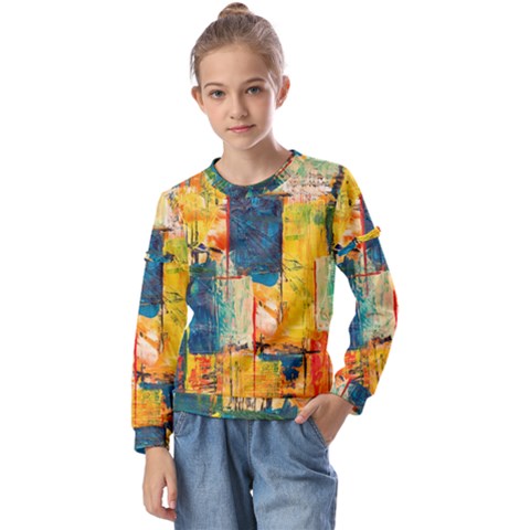 Wall Art Kids  Long Sleeve Tee With Frill  by artworkshop