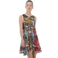 Water Droplets Frill Swing Dress by artworkshop