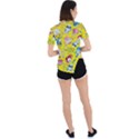 Robot Pattern Asymmetrical Short Sleeve Sports Tee View4