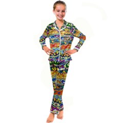 Supersonic Sunblast Kids  Satin Long Sleeve Pajamas Set by chellerayartisans