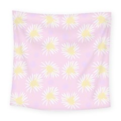 Mazipoodles Bold Daisies Pink Square Tapestry (large) by Mazipoodles